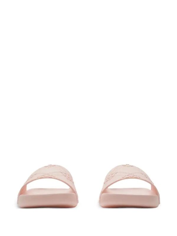 Browns Burberry Check-Embossed Slides | Browns Flip Flops & Slides