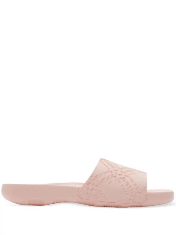 browns Burberry Check-Embossed Slides | Browns Flip Flops & Slides