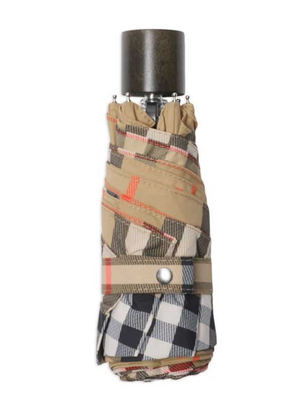 Browns Burberry Check Folding Umbrella | Browns Travel Accessories
