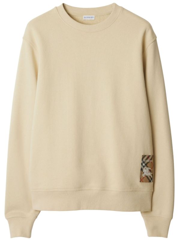 browns Burberry check-patch sweatshirt | Browns Sweatshirts
