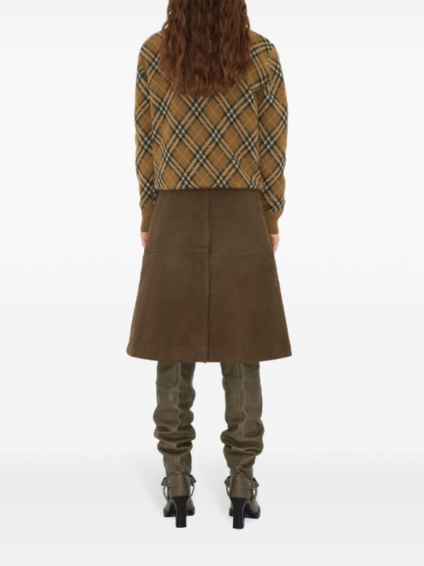 Browns Burberry Check Wool Mohair Blend Sweater | Browns Knitted Sweaters