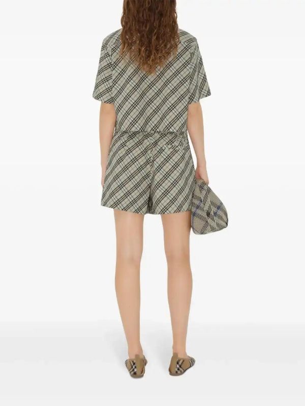 Browns Burberry Checked Cotton Shorts | Browns Short & Mini Shorts
