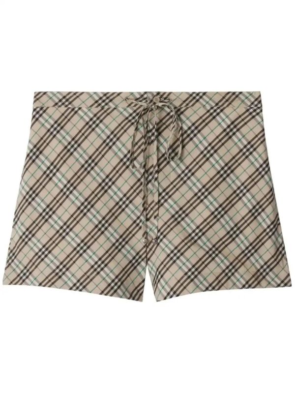 browns Burberry Checked Cotton Shorts | Browns Short & Mini Shorts