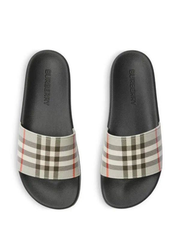 Browns Burberry Checked Slides | Browns Flip Flops & Slides