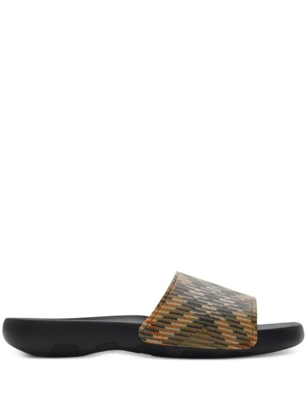 browns Burberry Checked Slides | Browns Flip Flops & Slides