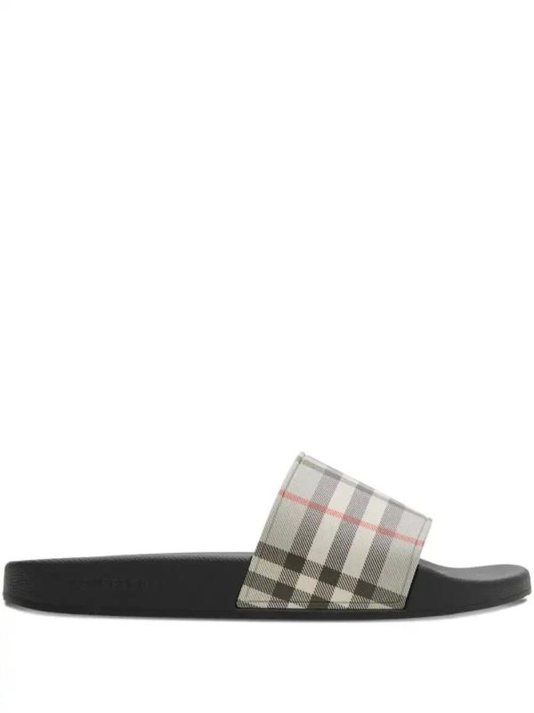 browns Burberry checked slides | Browns Flip Flops & Slides