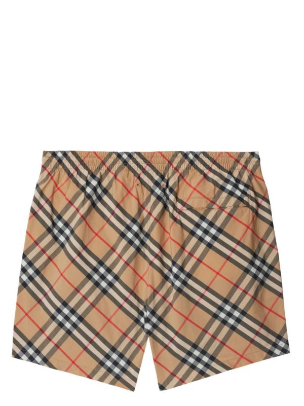 Browns Burberry Checkered Swim Shorts | Browns Swim & Board Shorts