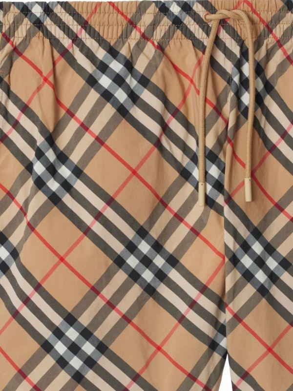 Browns Burberry Checkered Swim Shorts | Browns Swim & Board Shorts