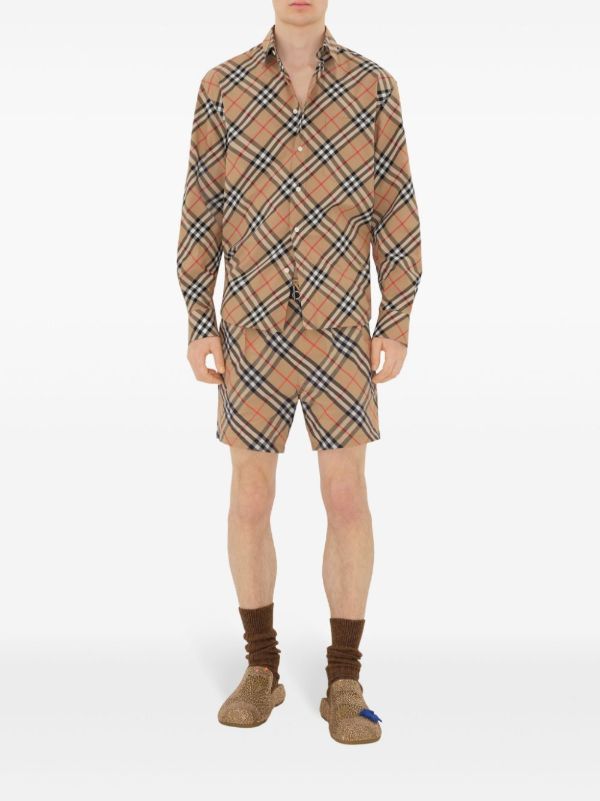 Browns Burberry Checkered Swim Shorts | Browns Swim & Board Shorts