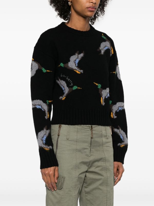 Browns Burberry Duck-jacquard Sweater | Browns Knitted Sweaters