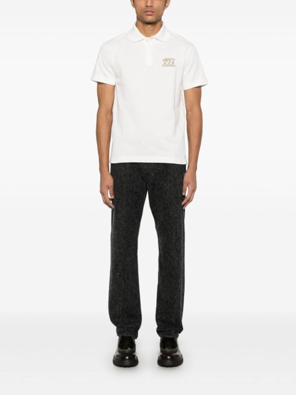 Browns Burberry Embroidered Polo Shirt | Browns Polo Shirts