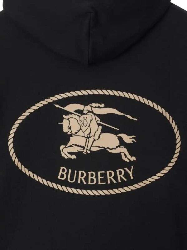 Browns Burberry Knight-print Cotton Hoodie | Browns Hoodies