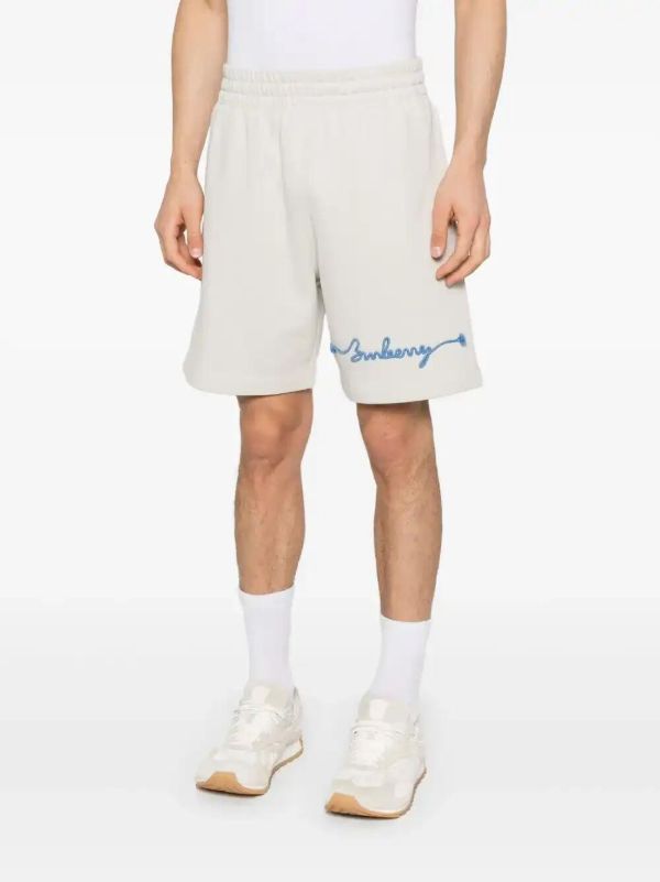 Browns Burberry Logo-embroidered Track Shorts | Browns Track & Running Shorts