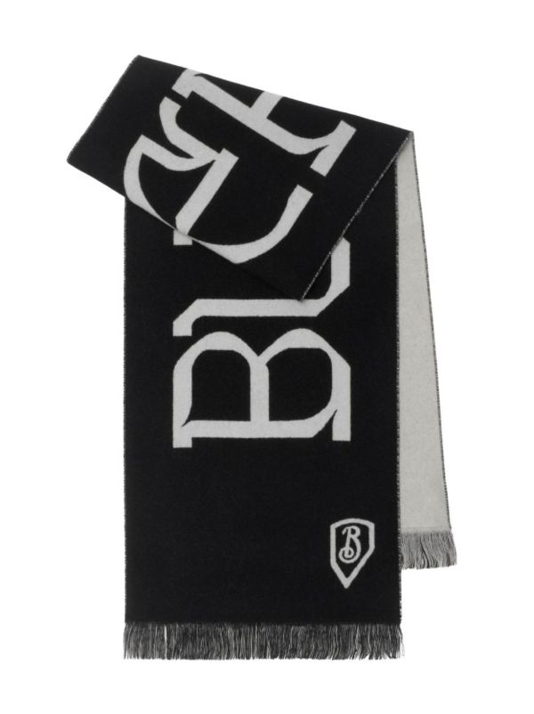 Browns Burberry Logo-Intarsia Wool Scarf | Browns Scarves