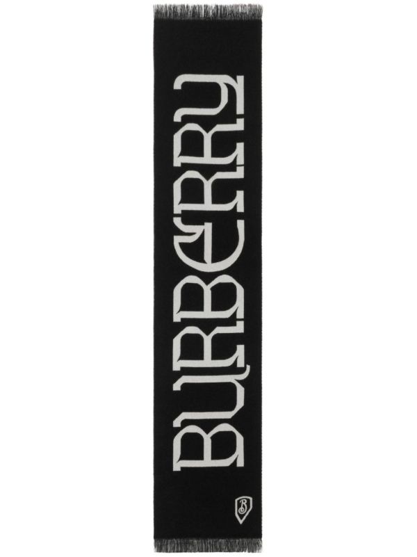 browns Burberry Logo-Intarsia Wool Scarf | Browns Scarves