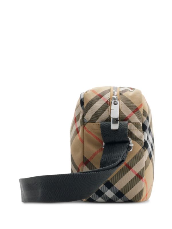 Browns Burberry Neutral Checked Cross Body Bag | Browns Messenger Bags