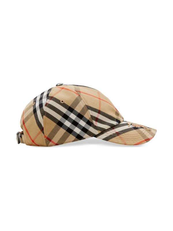 Browns Burberry Neutral Nova Check Baseball Cap | Browns Hats