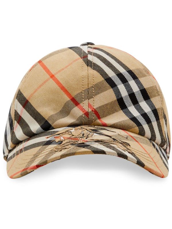 browns Burberry Neutral Nova Check Baseball Cap | Browns Hats