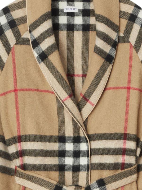Browns Burberry Neutral Vintage Check Bathrobe | Browns Towels