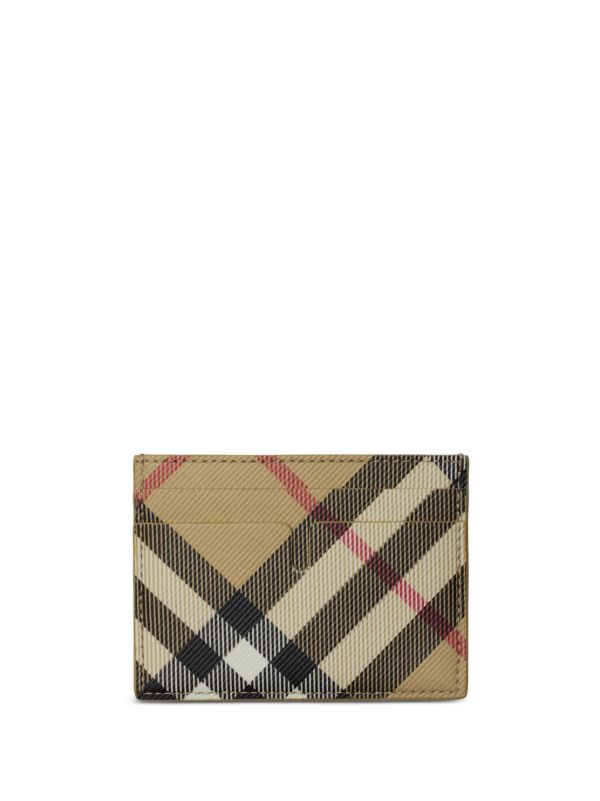 Browns Burberry Neutral Vintage Check Card Holder | Browns Wallets & Billfolds