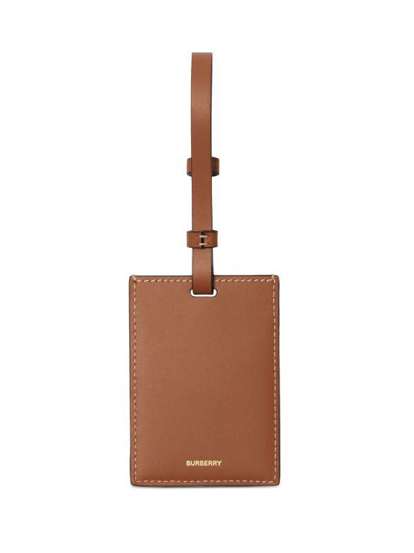 Browns Burberry Neutral Vintage Check Luggage Tag | Browns Travel Accessories