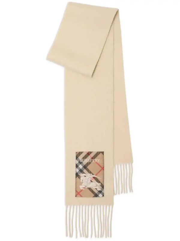 browns Burberry Neutrals Check Label Scarf | Browns Scarves