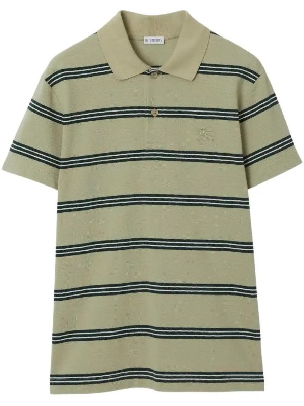 browns Burberry striped cotton polo shirt | Browns Polo Shirts