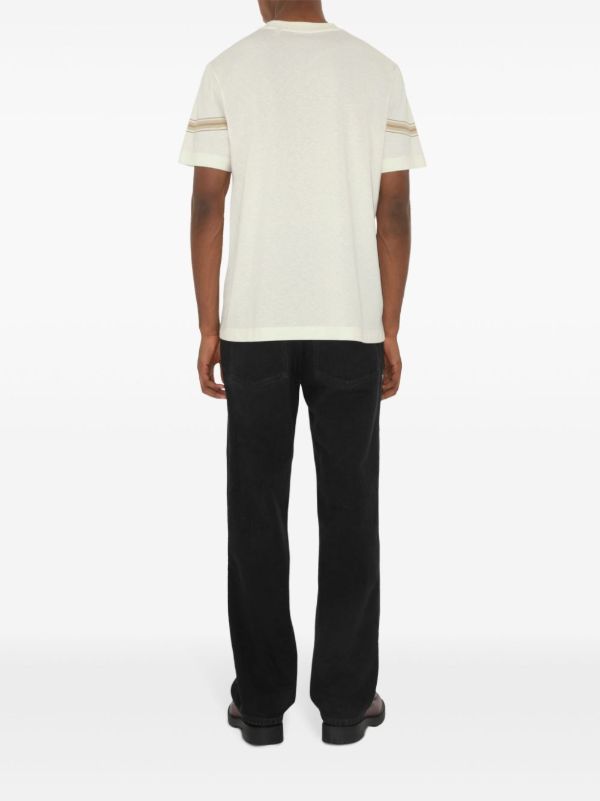 Browns Burberry Striped Cotton T-Shirt | Browns T-Shirts