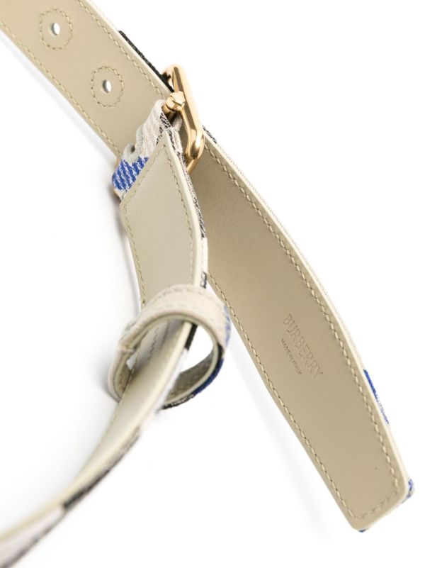 Browns Burberry Tartan-patterned Leather Belt | Browns Belts