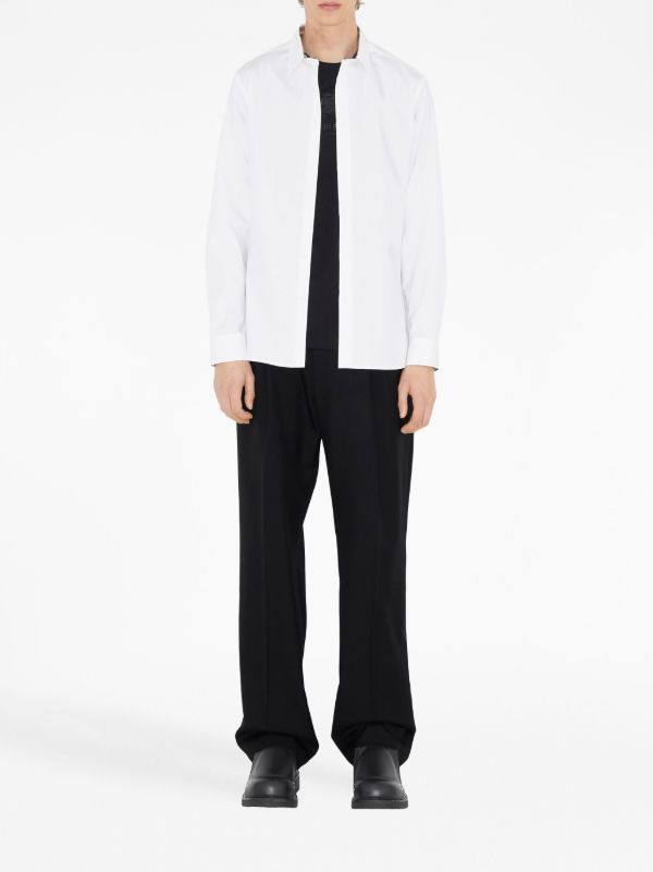 Browns Burberry White Point-collar Cotton Shirt | Browns Shirts