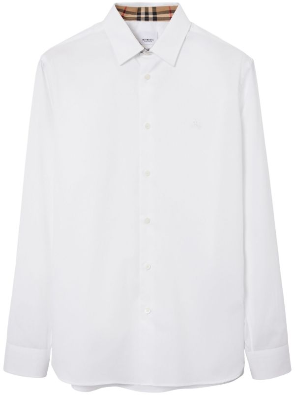 browns Burberry white point-collar cotton shirt | Browns Shirts