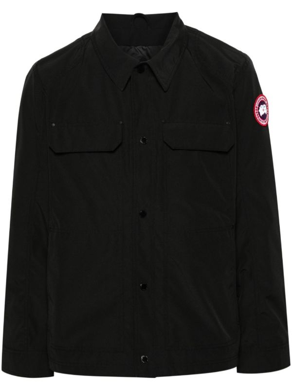 browns Canada Goose black Burnaby Chore shirt jacket | Browns Shirt Jackets