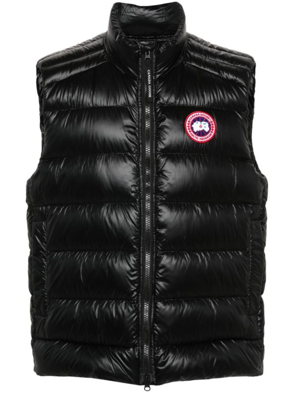 browns Canada Goose Black Crofton Quilted Gilet | Browns Waistcoats & Gilets