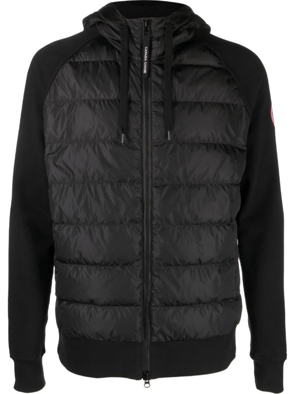 browns Canada Goose black Hybridge Huron hooded jacket | Browns Down Jackets