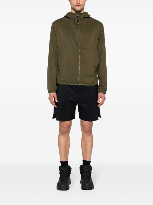 Browns Canada Goose Black Logo-Appliqué Track Shorts | Browns Track & Running Shorts