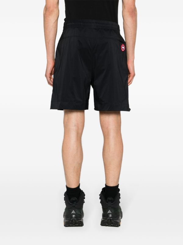 Browns Canada Goose Black Logo-Appliqué Track Shorts | Browns Track & Running Shorts