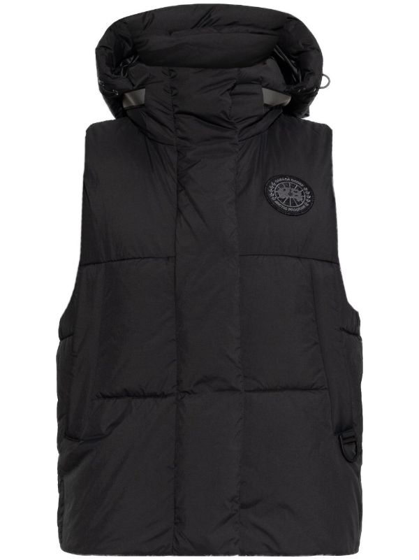 browns Canada Goose Black Padded Gilet | Browns Waistcoats & Gilets