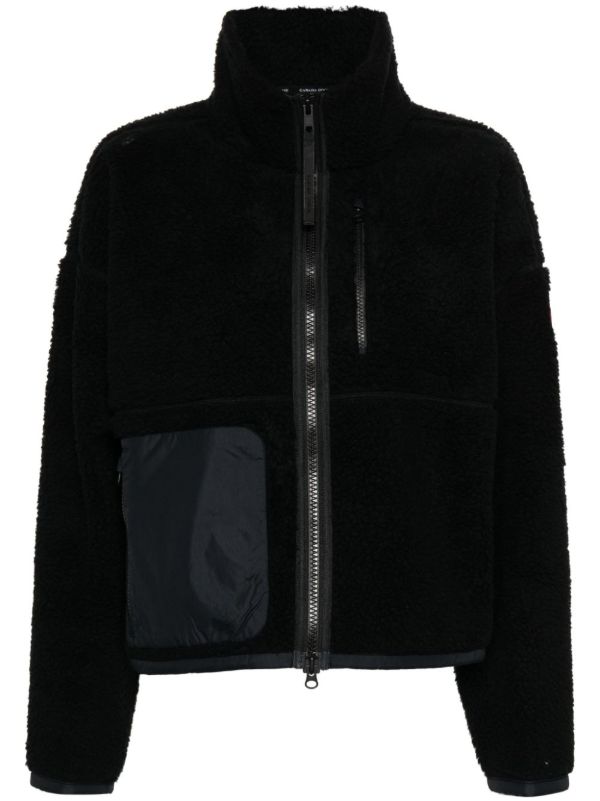 browns Canada Goose Black Simcoe Fleece Jacket | Browns Varsity Jackets