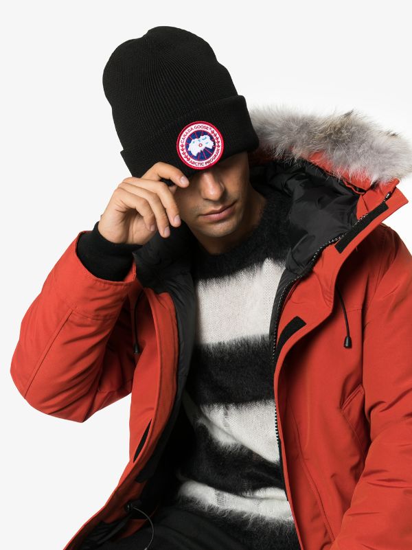 Browns Canada Goose Logo Wool Beanie Hat | Browns Hats