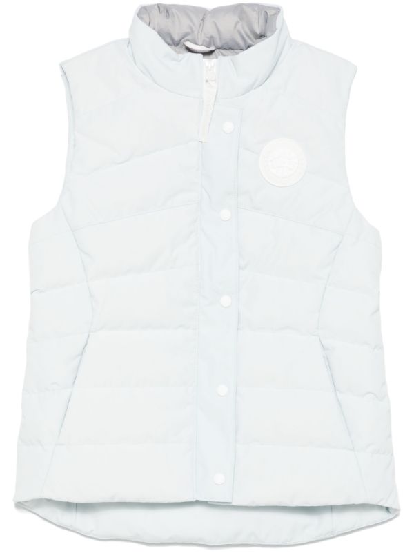 browns Canada Goose White Freestyle Gilet | Browns Waistcoats & Gilets