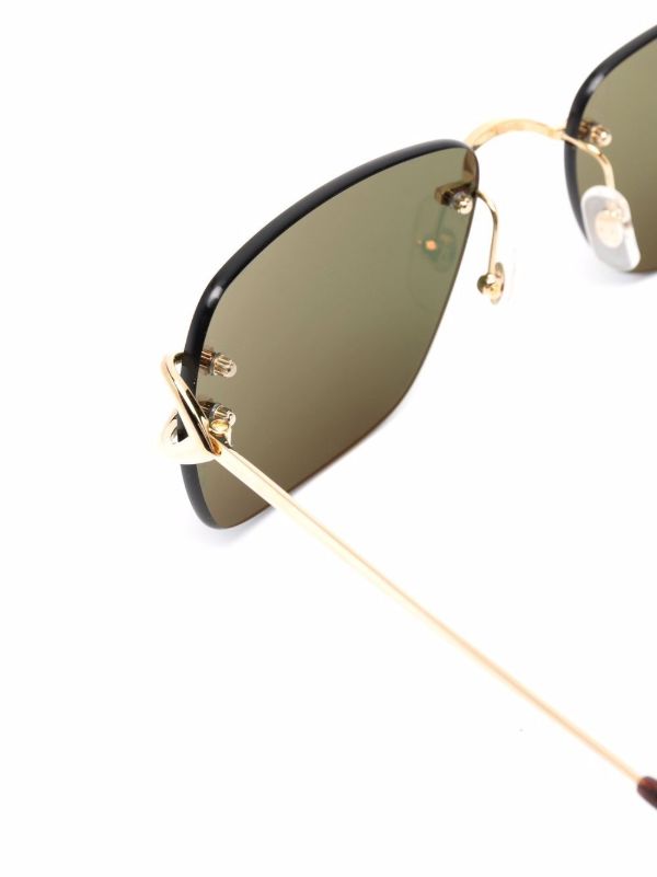 Browns Cartier Eyewear Classic C De Cartier Sunglasses | Browns Sunglasses
