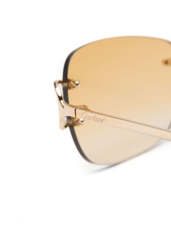 Browns Cartier Eyewear Classic C De Cartier Sunglasses | Browns Sunglasses