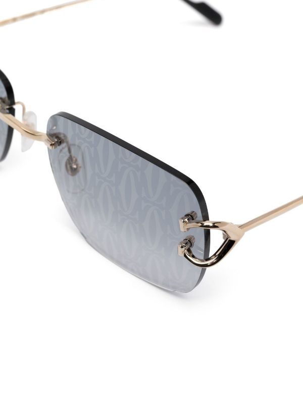 Browns Cartier Eyewear Classic C De Cartier Sunglasses | Browns Sunglasses