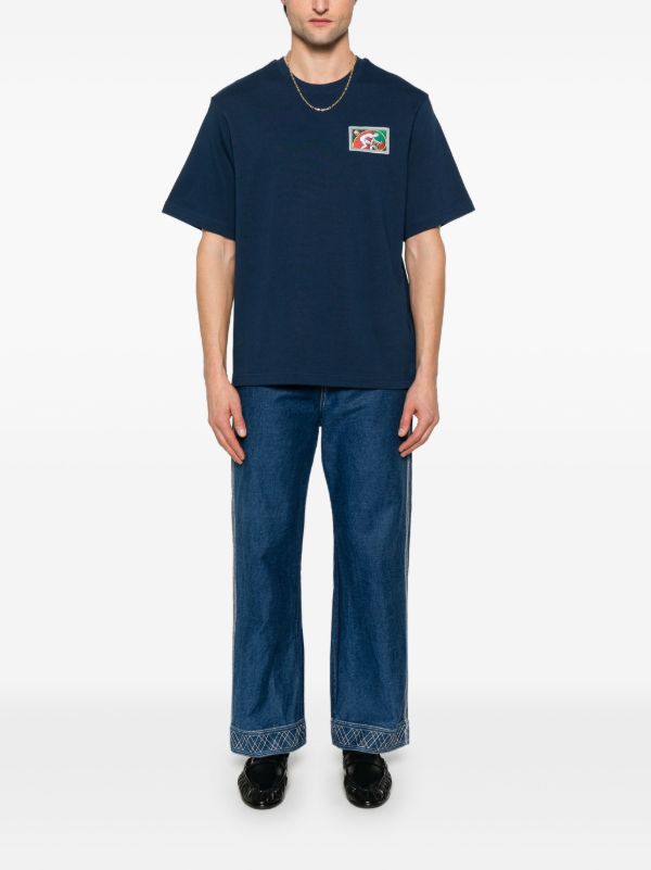 Browns Casablanca Blue Fibonacci T-Shirt | Browns T-Shirts
