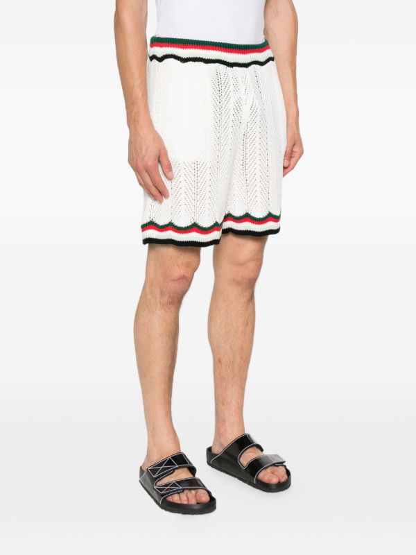 Browns Casablanca Chevron Faux Crochet Shorts | Browns Bermuda Shorts