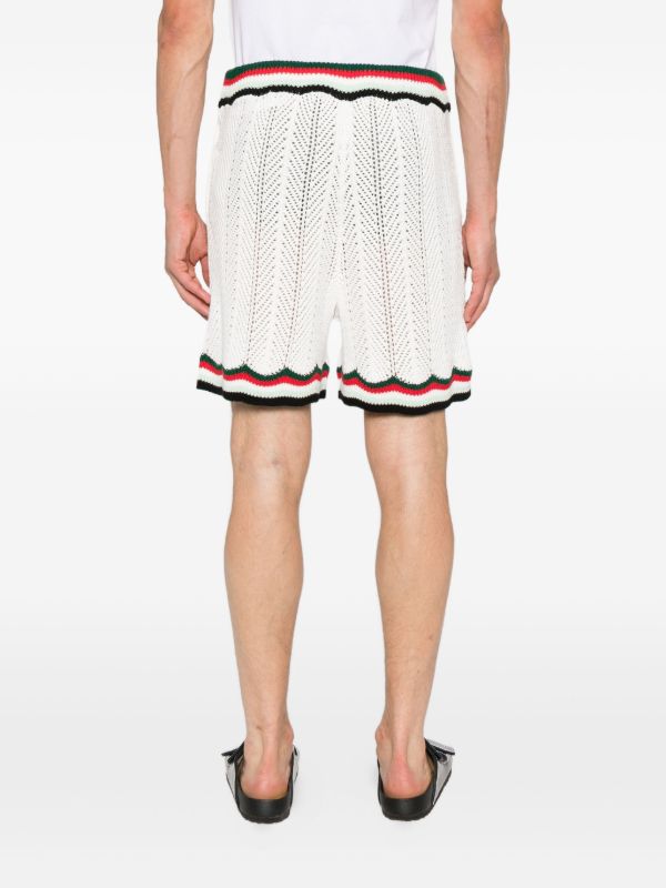 Browns Casablanca Chevron Faux Crochet Shorts | Browns Bermuda Shorts