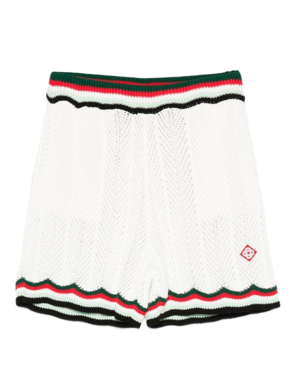 browns Casablanca Chevron Faux Crochet shorts | Browns Bermuda Shorts