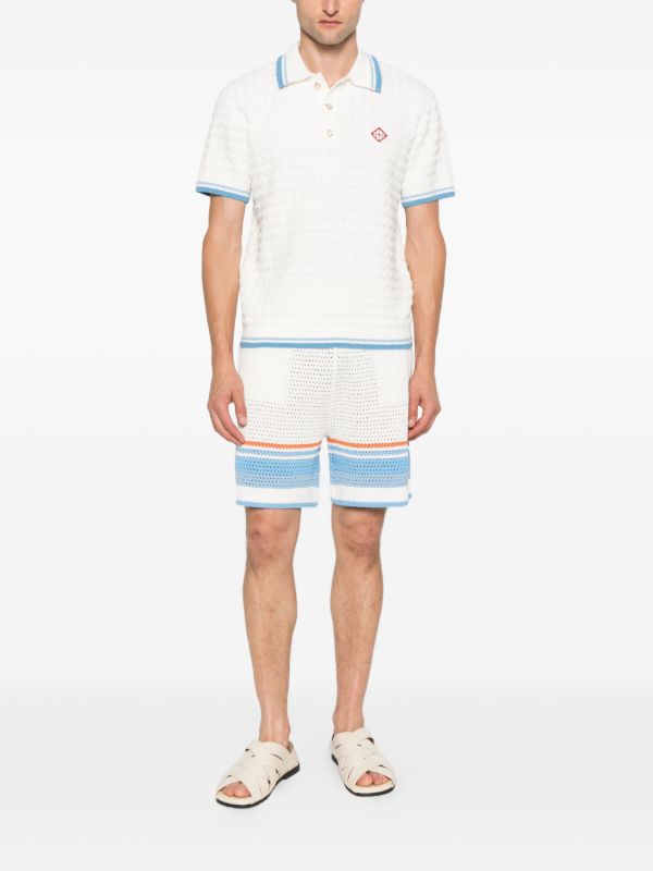 Browns Casablanca Cotton Bouclé Polo Shirt | Browns Polo Shirts