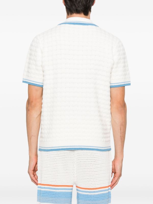 Browns Casablanca Cotton Bouclé Polo Shirt | Browns Polo Shirts