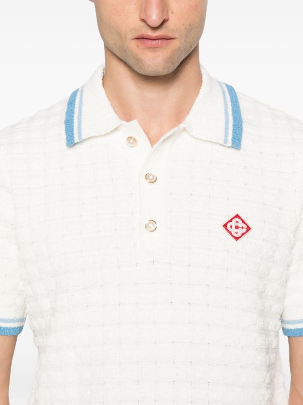 Browns Casablanca Cotton Bouclé Polo Shirt | Browns Polo Shirts